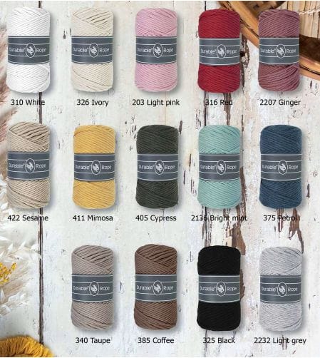 00-010.87-00 Front Rope Macrame Durable Rope Macrame umweltfreundliches recyceltes Mischgarn – Bild 1